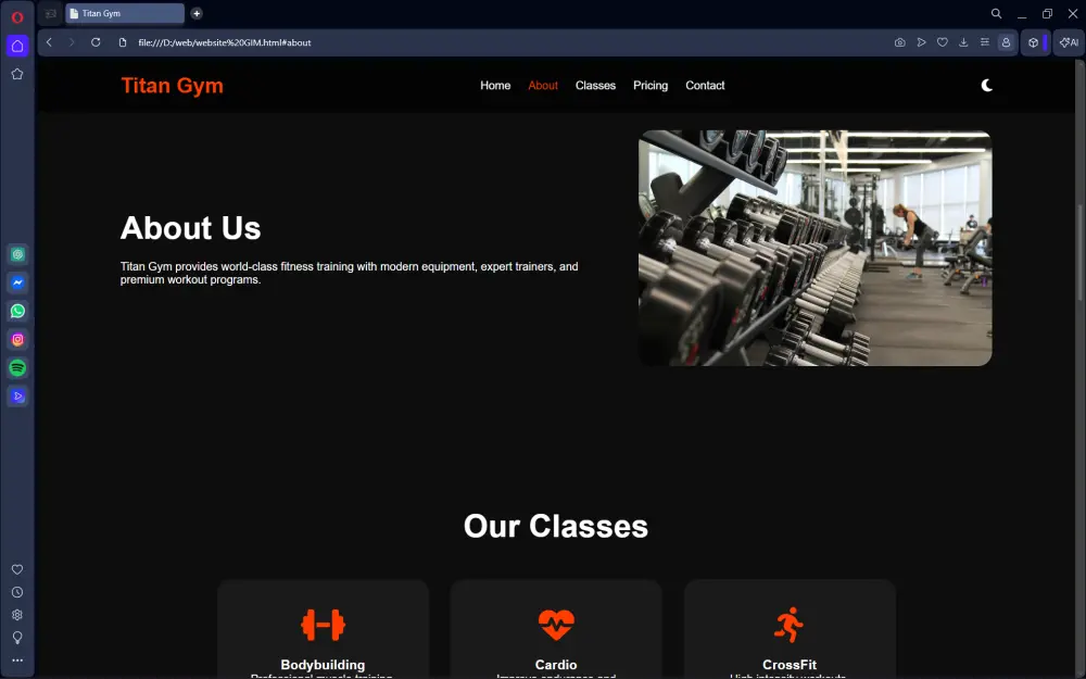 تصميم وتطوير موقع جيم احترافي ومتجاوب باستخدام HTML CSS JavaScript