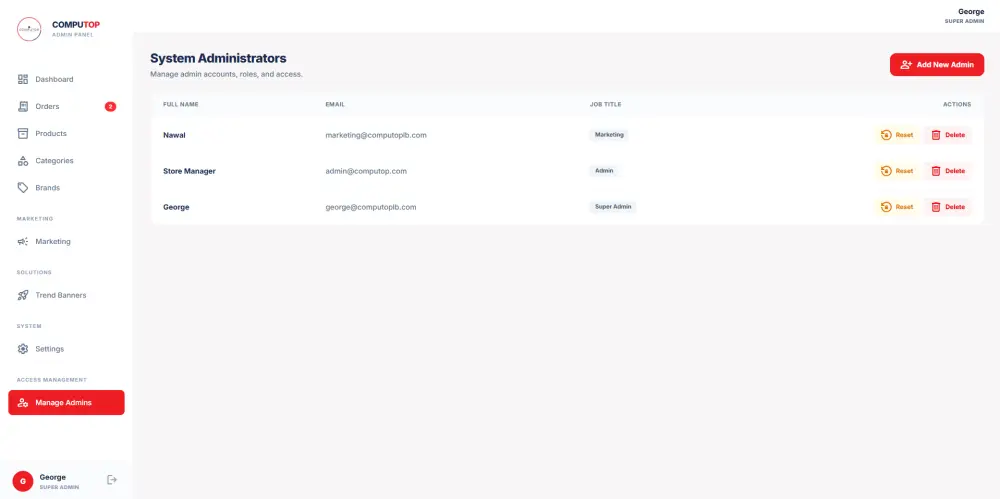 تطوير متجر إلكتروني متكامل بلوحة تحكم باستخدام .NET Core