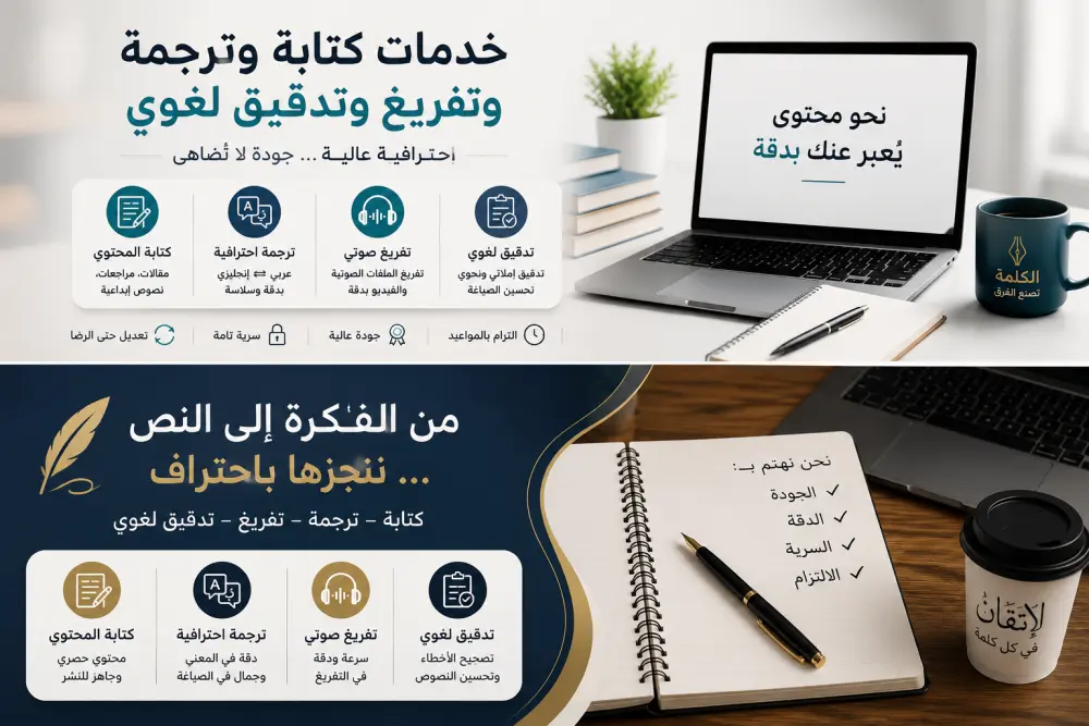 لُغوي | خدمات كتابة وترجمة