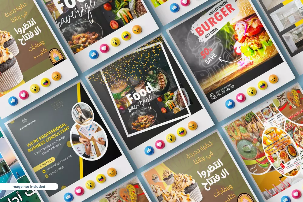 تصميمات جرافيك احترافية للسوشيال ميديا وب 5 ولار فقط