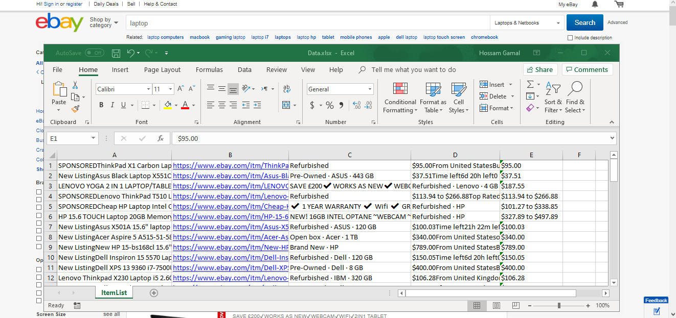إستخراج و تنقيب البيانات من مواقع الانترنت (Web Scraping)