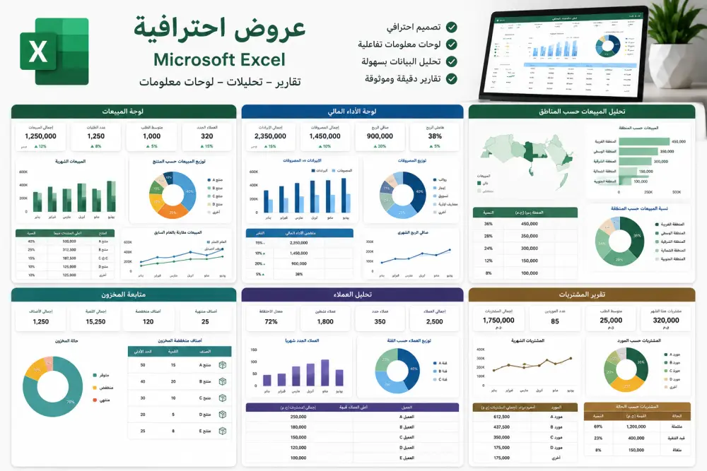 ادخال بيانات وانشاء شيتات بواسطه اكسيل