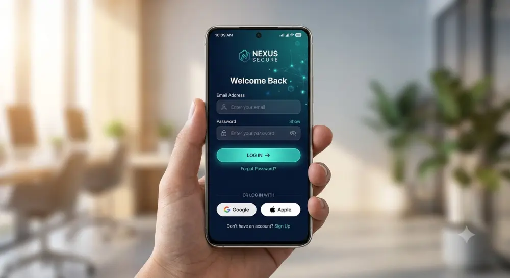 تصميم LoginScreen , logoutScreen