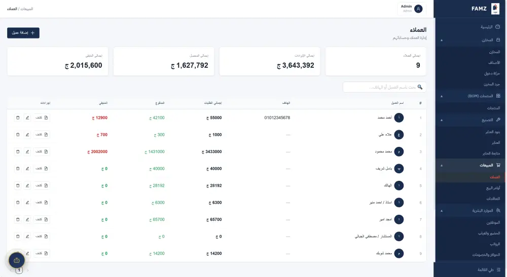 تطوير نظام ERP متكامل لإدارة المصانع و الشركات (مخزون + تصنيع + مبيعات + HR + فواتير) مع مساعد ذكي