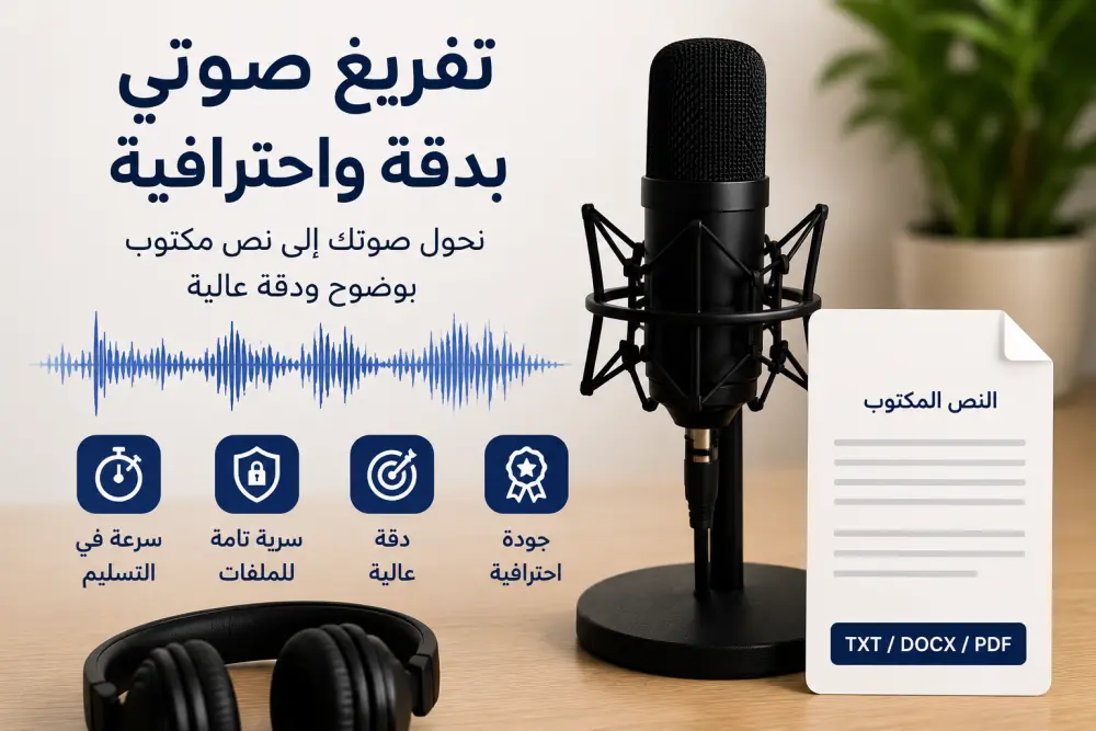 سأقوم بتحويل الملفات الصوتية أو المرئية إلى نصوص مكتوبة بدقة عالية مع تنسيق احترافي ومراجعة لغوية شاملة، لتكون جاهزة للاستخدام في الدراسة أو العمل أو النشر.   اقدم بسعر 10$ حتى ٣٠ دقيقة اذا كان أطول سيقل السعر والسعر قابل للتفاوض حسب طول الملف ومجهود