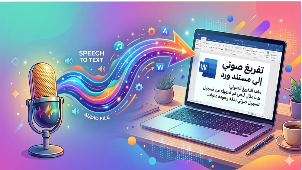 تفريغ صوتي احترافي من عربي إلى Word بدقة 100%