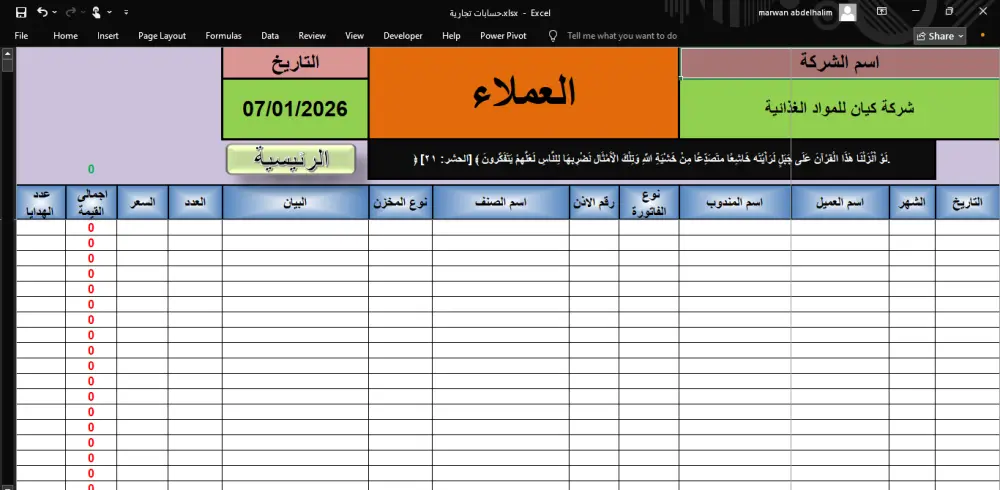 جميع حسابات شركتك أو وكالتك في ملف إكسل واحد