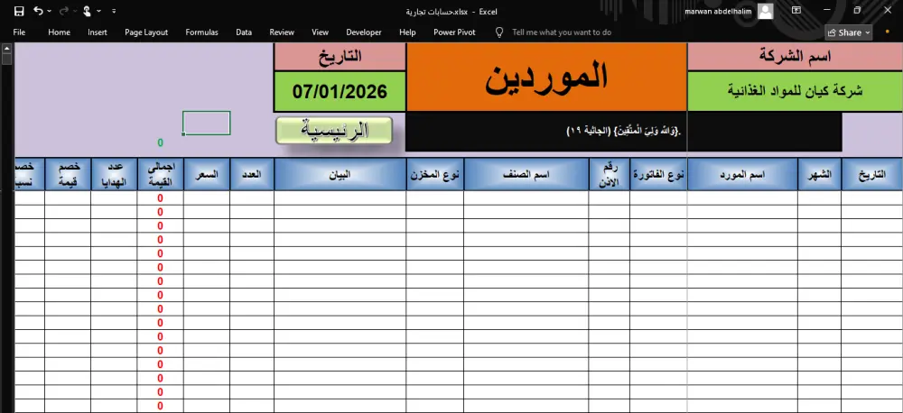 جميع حسابات شركتك أو وكالتك في ملف إكسل واحد