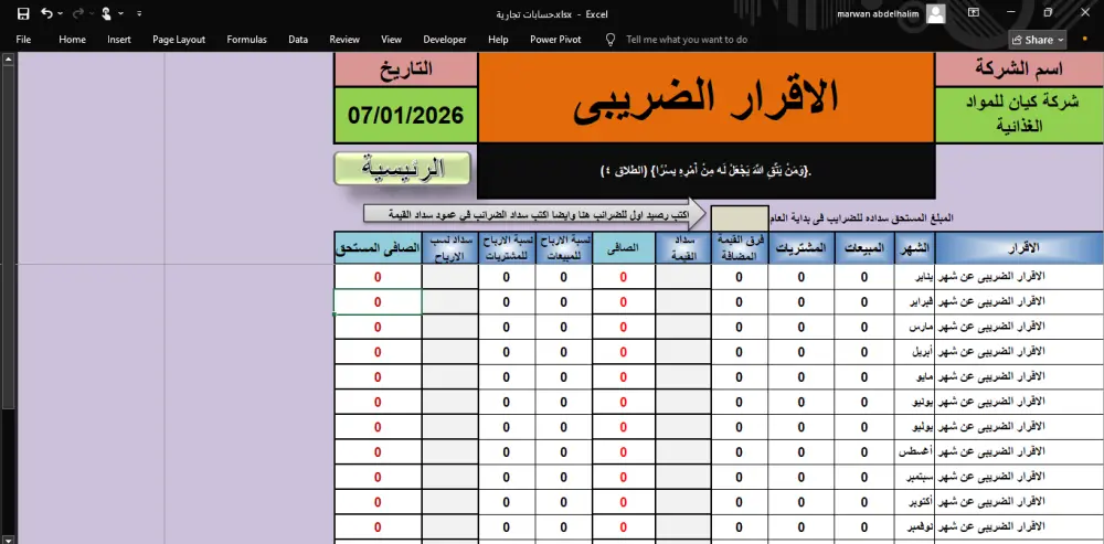 جميع حسابات شركتك أو وكالتك في ملف إكسل واحد