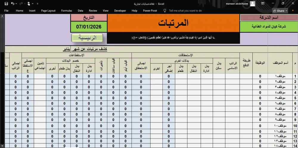 جميع حسابات شركتك أو وكالتك في ملف إكسل واحد