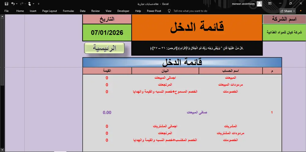 جميع حسابات شركتك أو وكالتك في ملف إكسل واحد