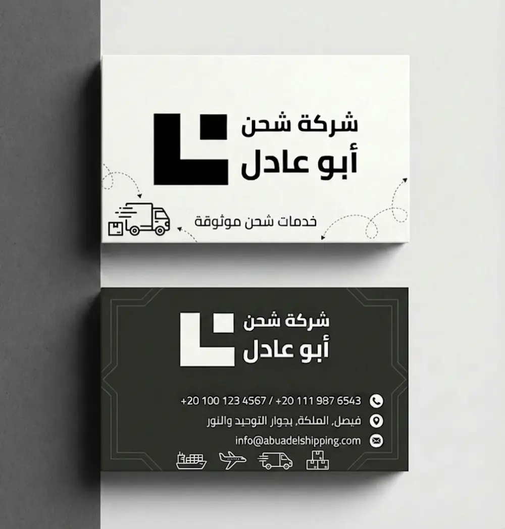 تصميم كروت شخصية احترافية عدد(1)