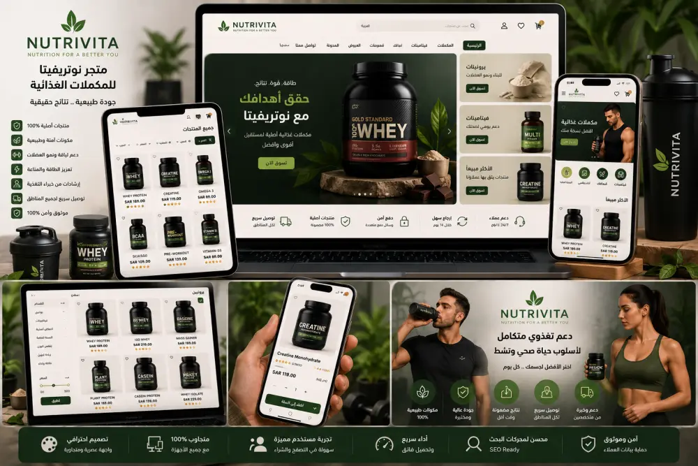 متجر الكترونى احترافى متعدد الاستخدامات   تم تطويره ليناسب مختلف الأنشطة التجارية ، مع تصميم عصري وتجربة استخدام احترافية .