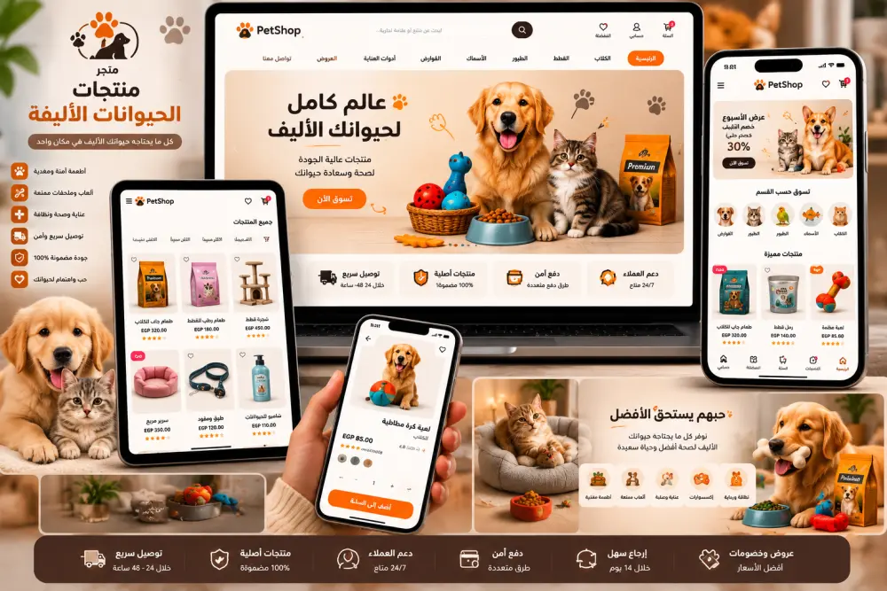 متجر الكترونى احترافى متعدد الاستخدامات   تم تطويره ليناسب مختلف الأنشطة التجارية ، مع تصميم عصري وتجربة استخدام احترافية .
