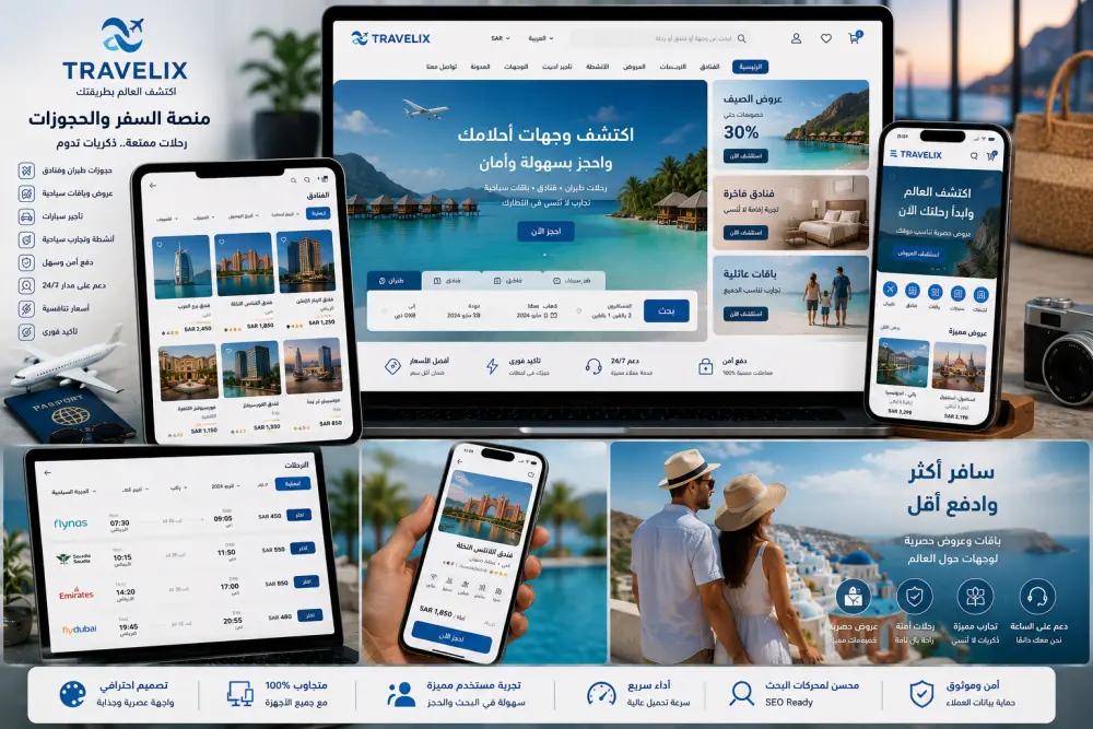 متجر الكترونى احترافى متعدد الاستخدامات   تم تطويره ليناسب مختلف الأنشطة التجارية ، مع تصميم عصري وتجربة استخدام احترافية .