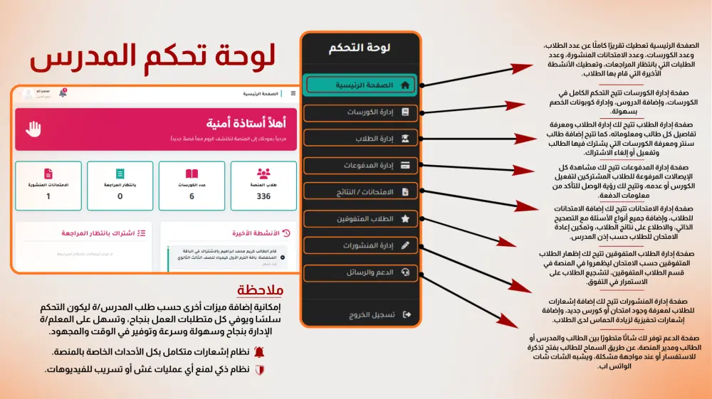 إنشاء منصات تعليمية مخصّصة للمدرسين وأصحاب السناتر التعليمية
