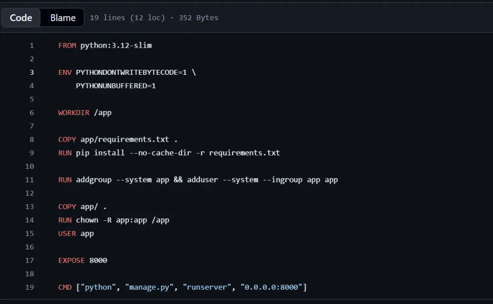 إعداد ملف Dockerfile أو CI/CD بسيط لمشروعك
