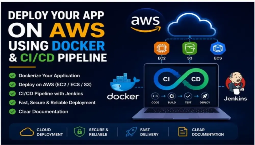 سأقوم بنشر تطبيقك على AWS وإعداد CI/CD باستخدام Jenkins وDocker