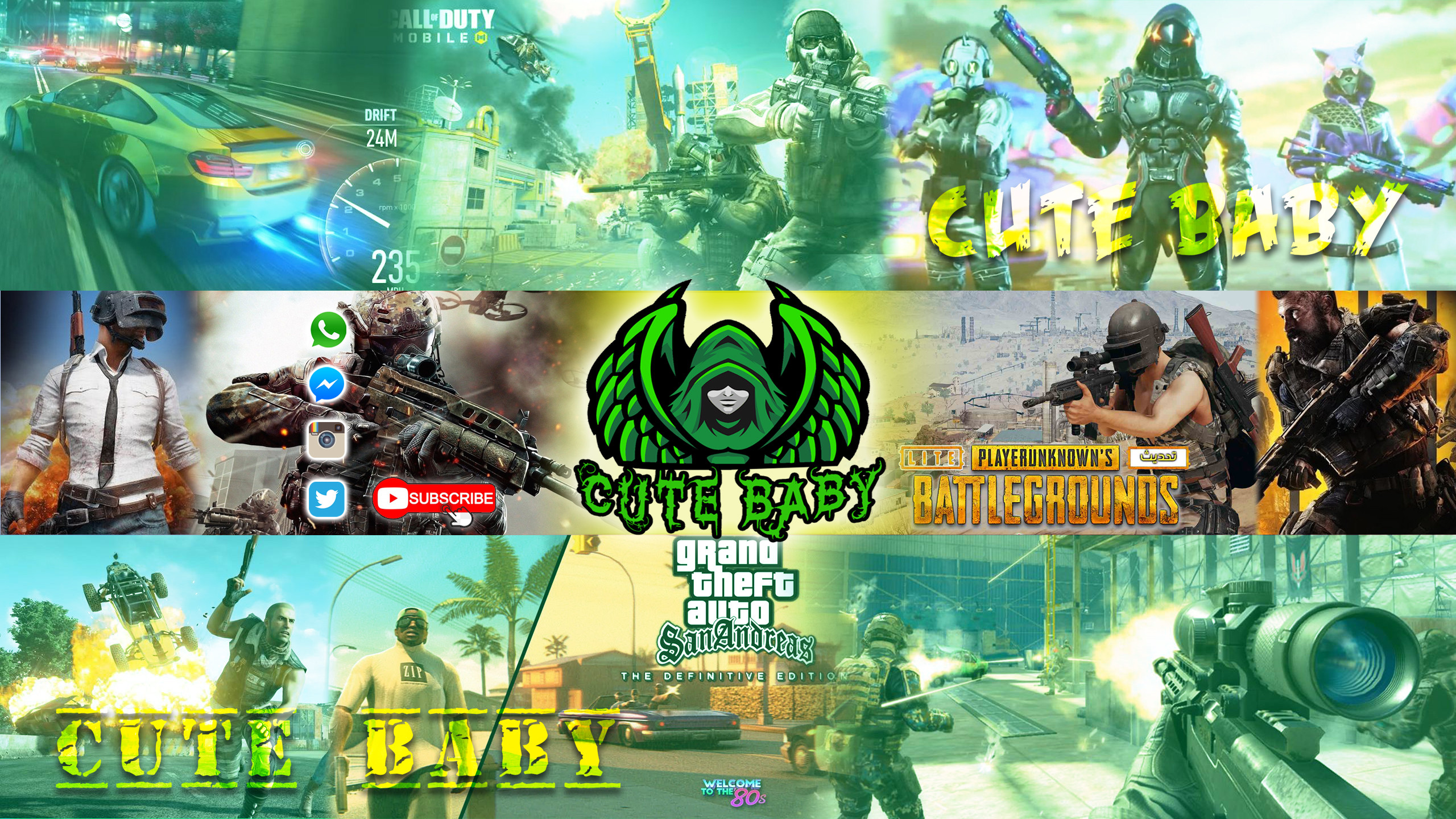 تصميم غلاف يوتيوب + غلاف فيس بوك + لوغو لقناتك بـ5$