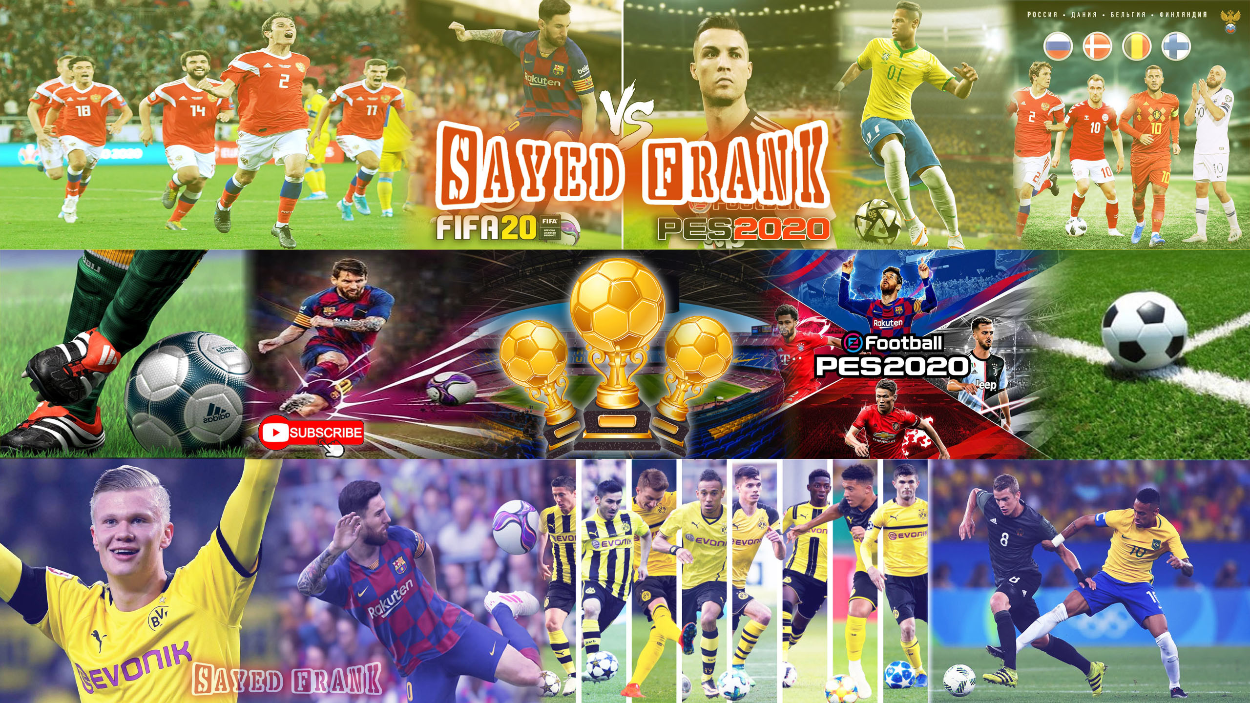 تصميم غلاف يوتيوب + غلاف فيس بوك + لوغو لقناتك بـ5$