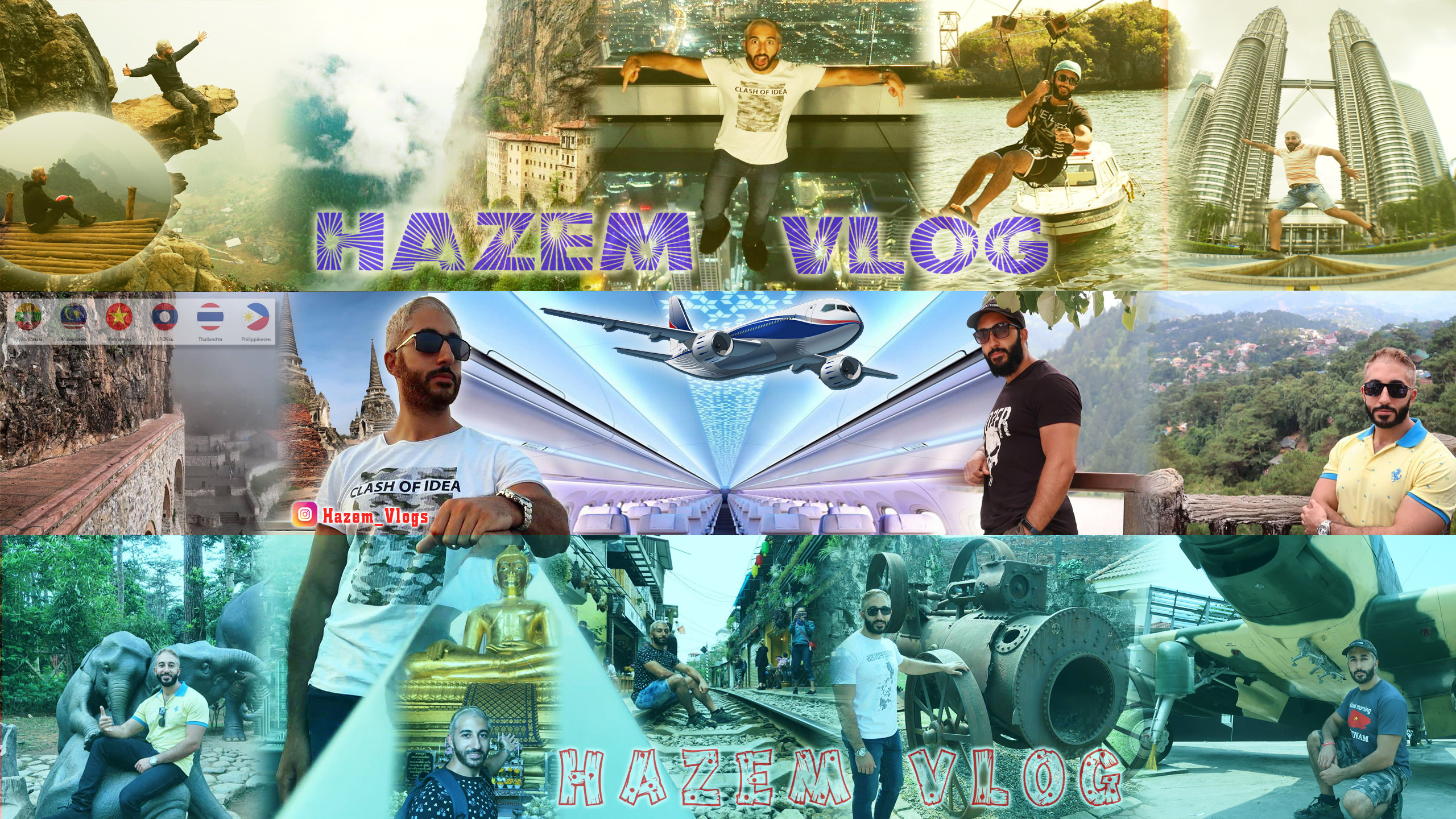 تصميم غلاف يوتيوب + غلاف فيس بوك + لوغو لقناتك بـ5$