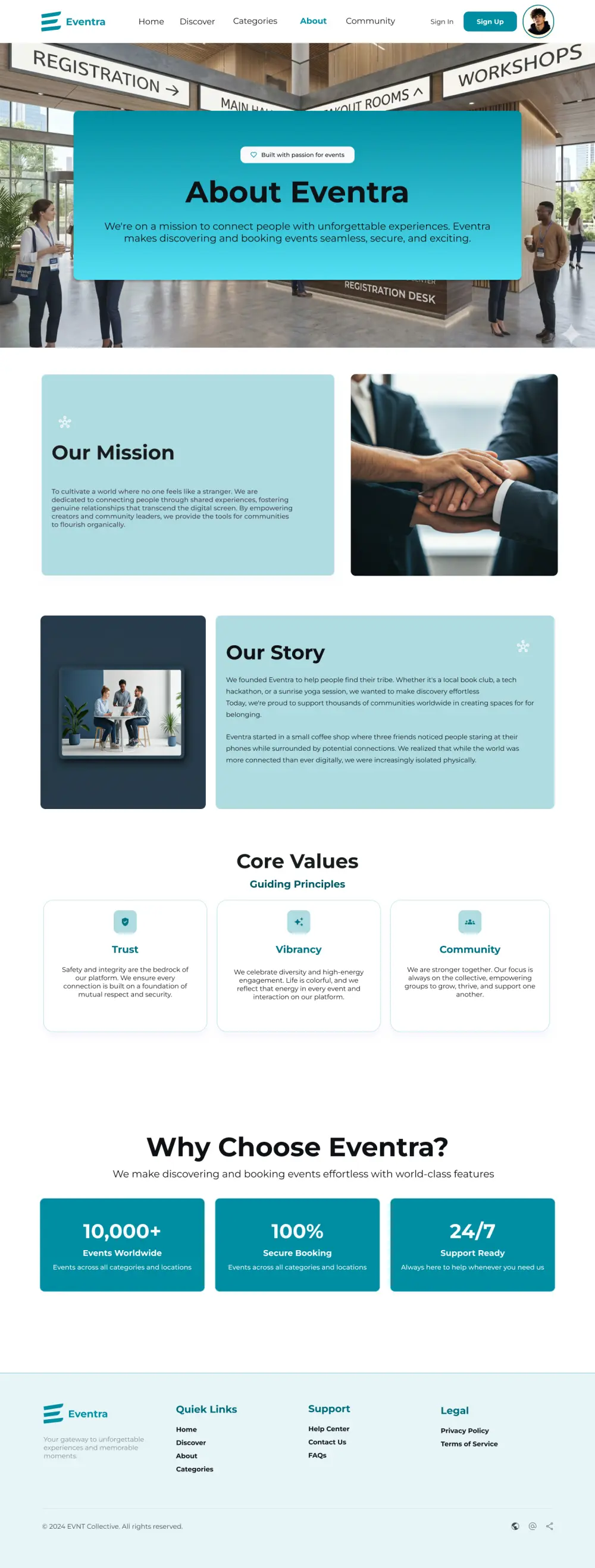 تصميم واجهة موقع إلكتروني لحجز الفعاليات والمناسبات (UI/UX)