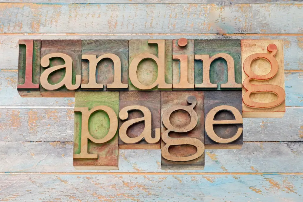 كتابة landingpage