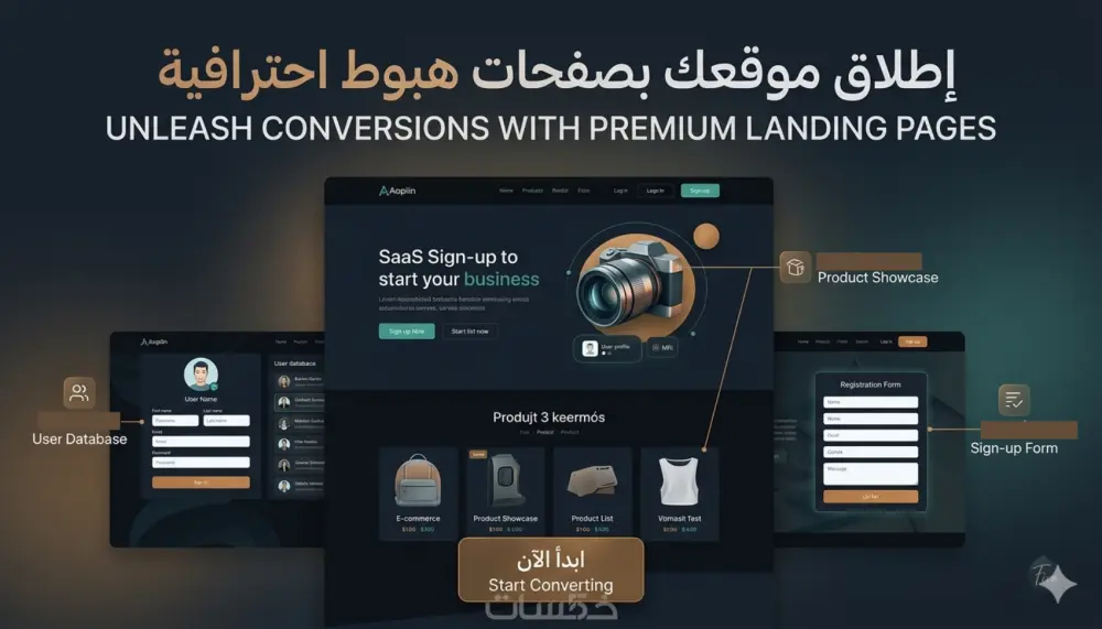 إنشاء صفحة هبوط Landing Page جذابة وسريعة