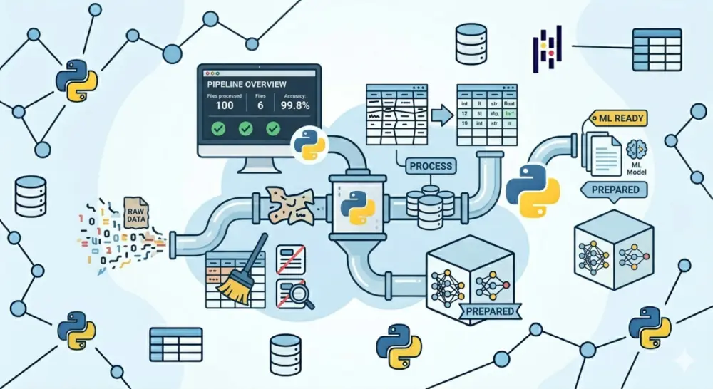 سأقوم بتنظيف ومعالجة البيانات باستخدام Python