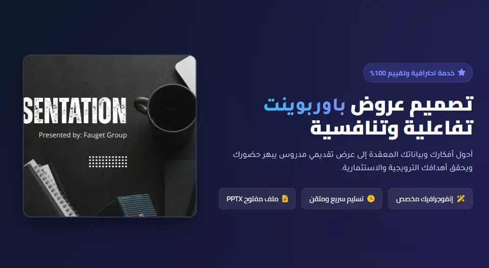 تصميم بدايتا من 10 شرائح عرض تقديمي PowerPoint احترافي ومبتكر