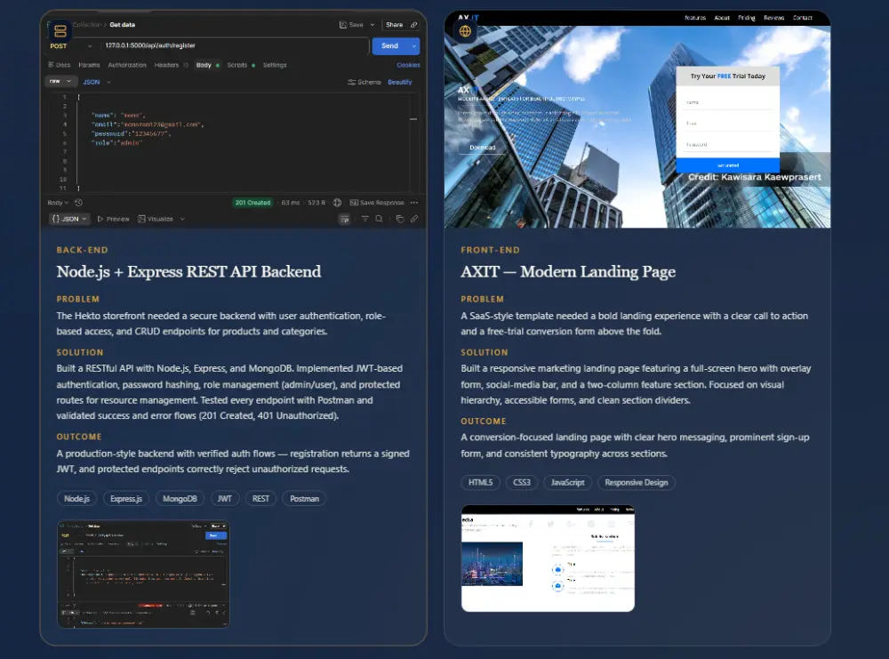 أصمم لك موقع سيرة ذاتية تفاعلي (Online Resume / Portfolio) ويعرض خبراتك وأعمالك بشكل احترافي