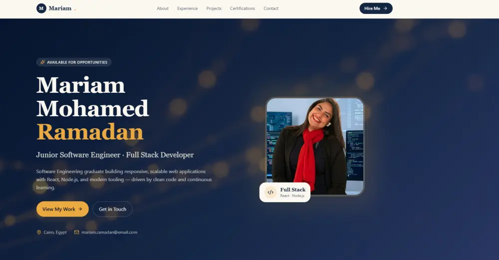 أصمم لك موقع سيرة ذاتية تفاعلي (Online Resume / Portfolio) ويعرض خبراتك وأعمالك بشكل احترافي