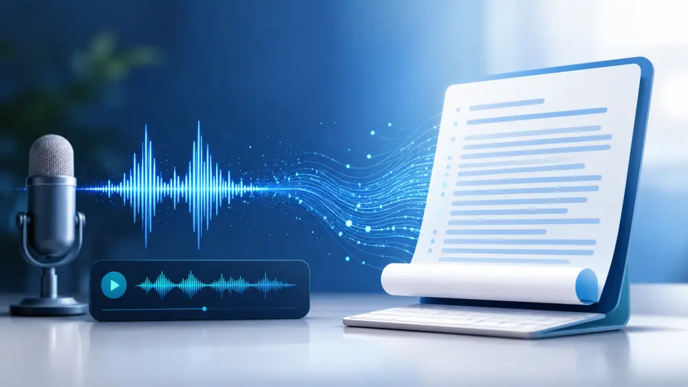تفريغ احترافي للمحتوى الصوتي والمرئي إلى نصوص منسقة بدقة عالية