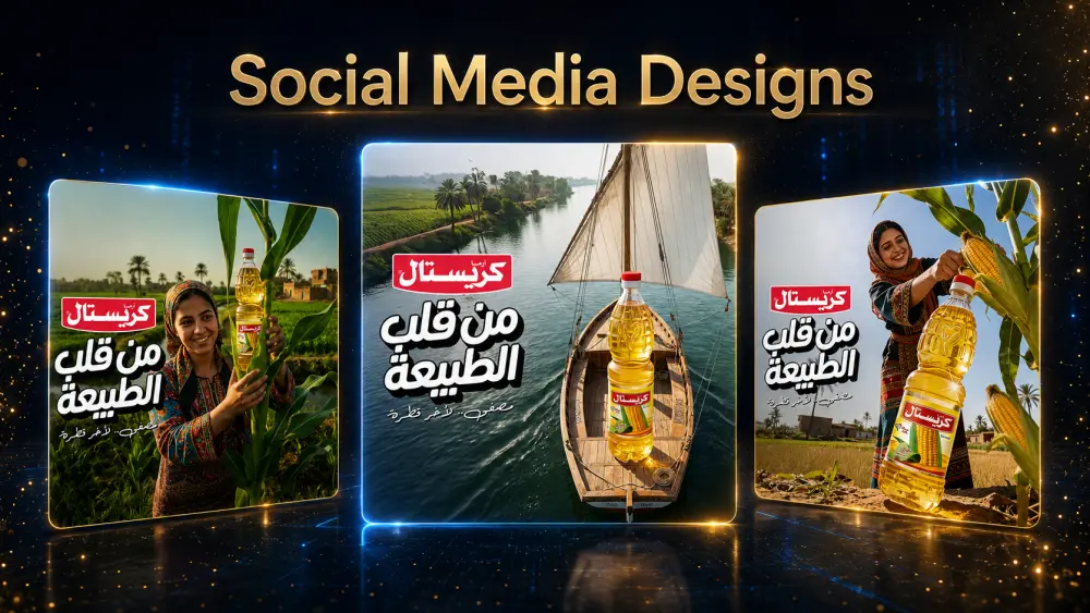 تصميم إعلانات سوشيال ميديا إبداعية بمستوى سينمائي فاخر