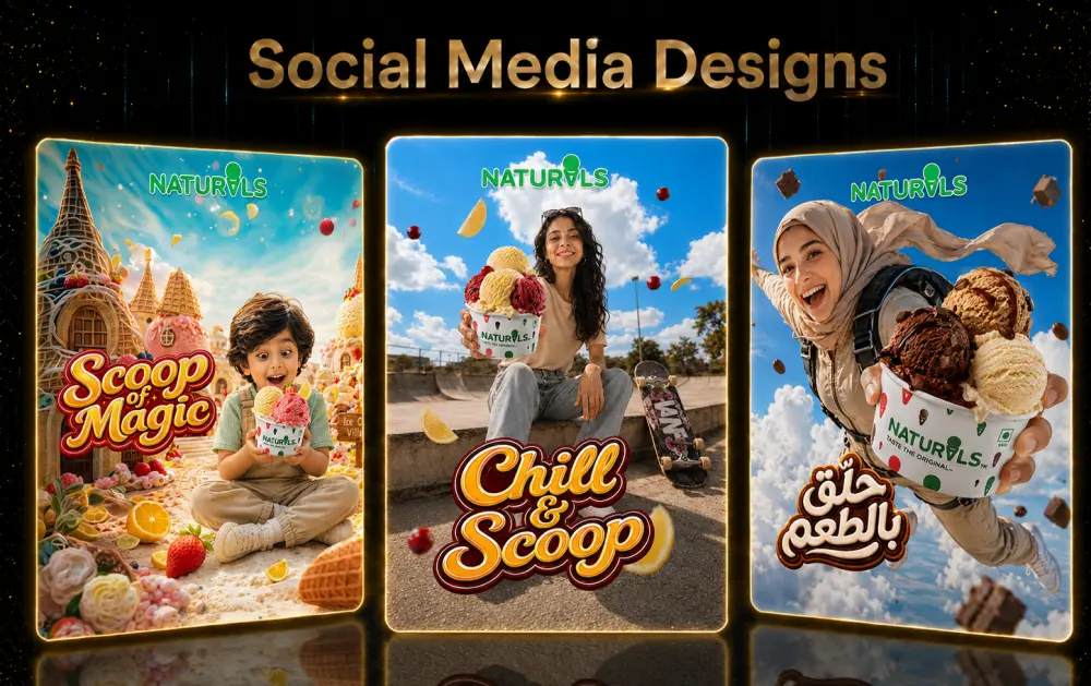 تصميم إعلانات سوشيال ميديا إبداعية بمستوى سينمائي فاخر