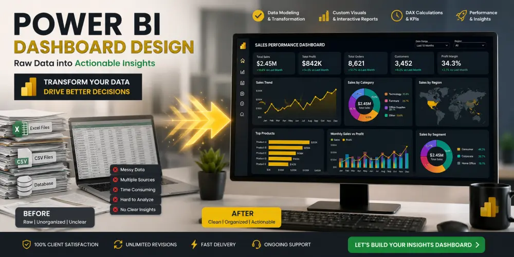 تحويل ملفات Excel وCSV إلى تقارير تحليلية وDashboard تفاعلي باستخدام Power BI