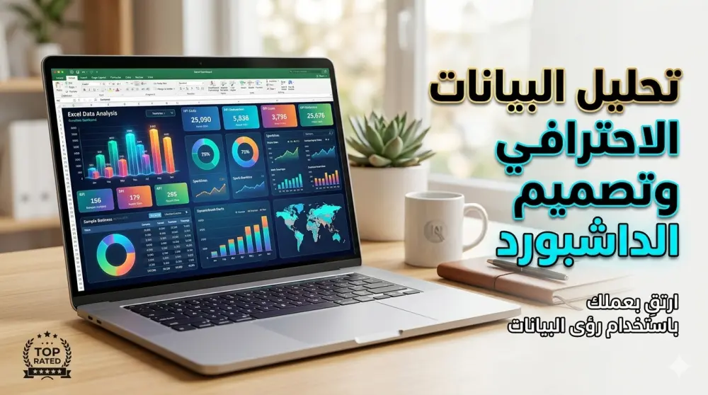 تصميم لوحات تحكم تفاعلية (Excel Dashboard) وتحليل البيانات الاحترافي