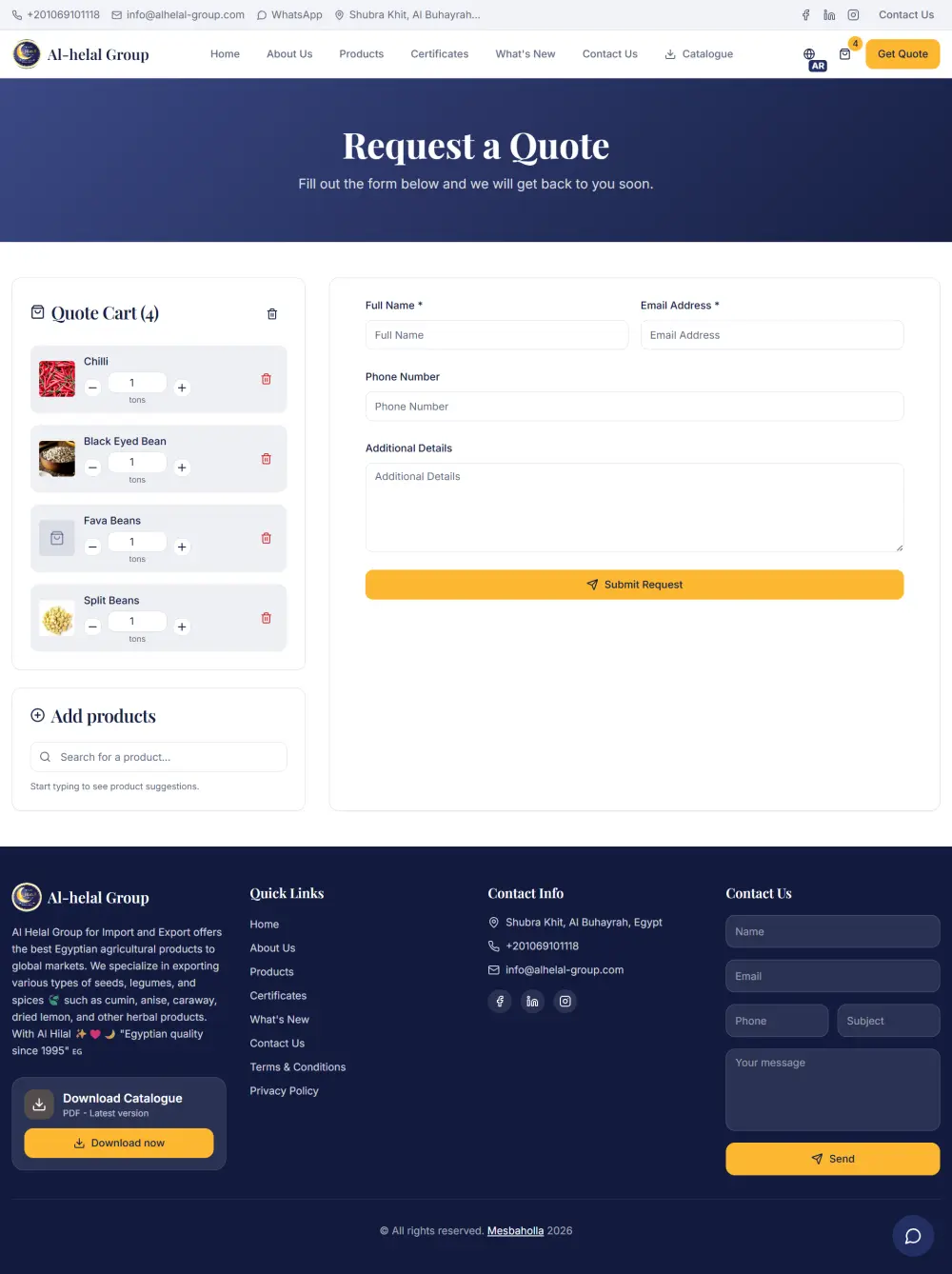 تصميم وتطوير موقع تعريفي احترافي للشركات والمصانع — متعدد الصفحات + عربي/إنجليزي + SEO + استضافة + ايميلات + دعم تقني
