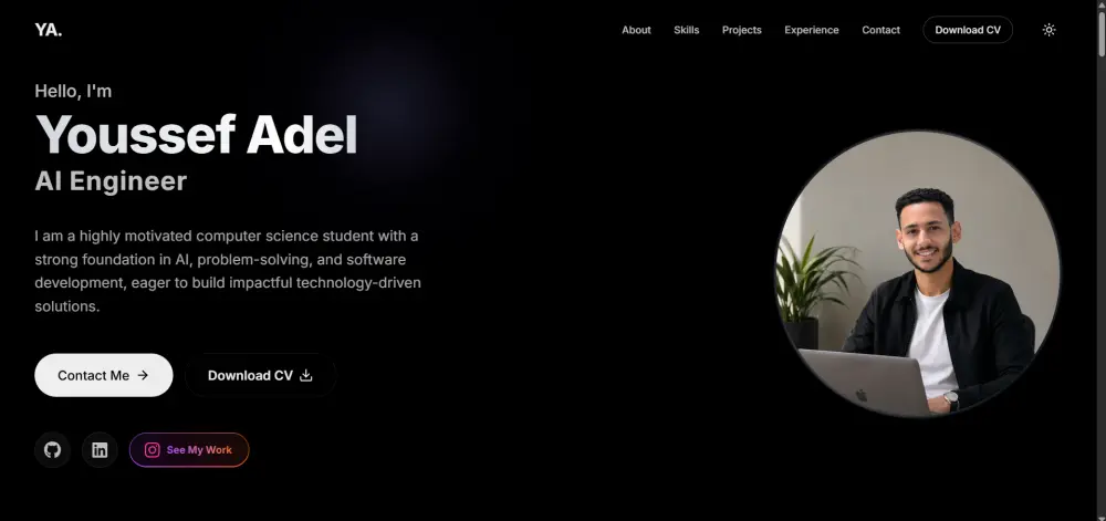 سأصمم لك موقع Portfolio احترافي يجذب العملاء وفرص العمل