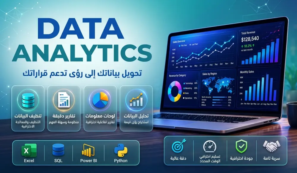 سأصمم لك Dashboard احترافية لتحليل البيانات باستخدام Power B