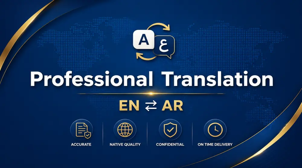 ترجمة احترافية للنصوص والمقالات من الإنجليزية إلى العربية بدقة عالية