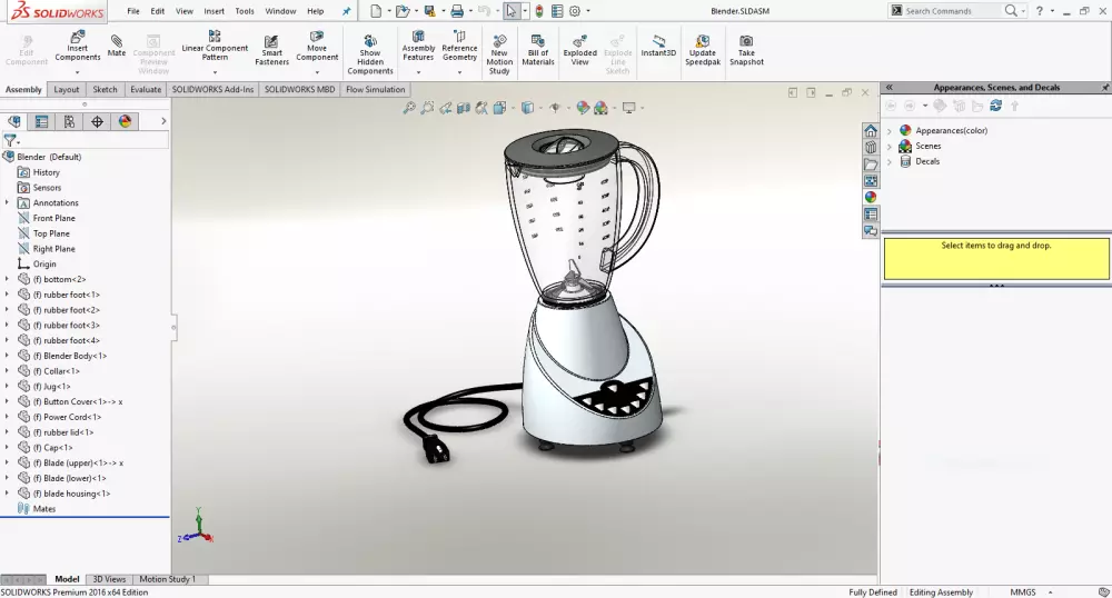تصميم ودراسة ميكانيكية والمحاكاة solidworks