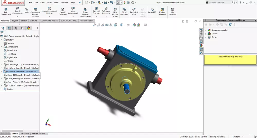 تصميم ودراسة ميكانيكية والمحاكاة solidworks