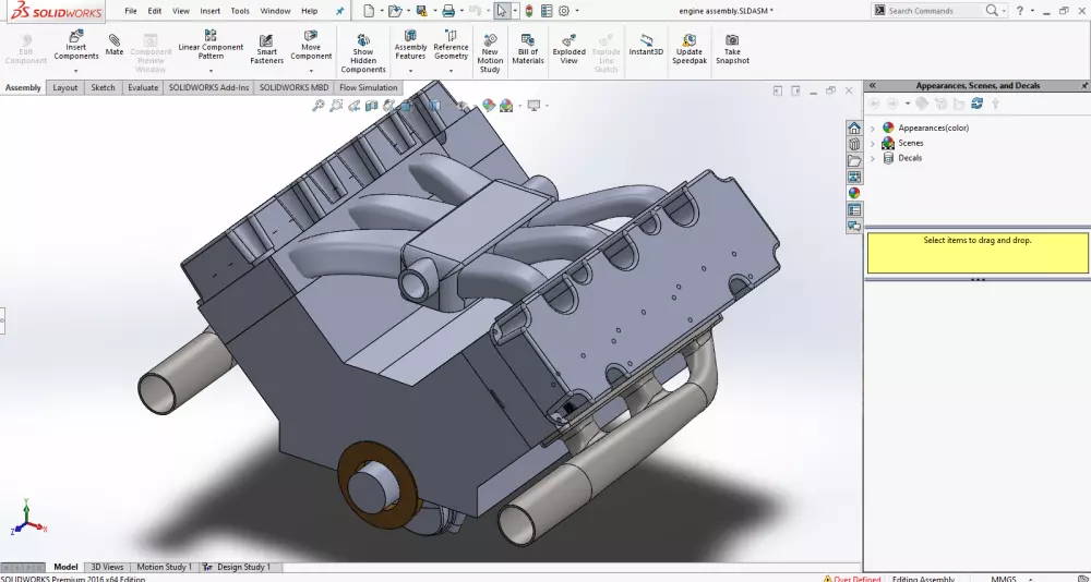 تصميم ودراسة ميكانيكية والمحاكاة solidworks