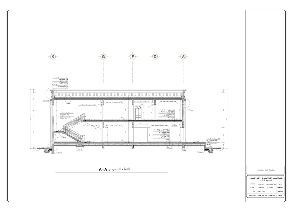 تصميم مخطط تنفيذي احترافي جاهز للتنفيذ باستخدام AutoCAD