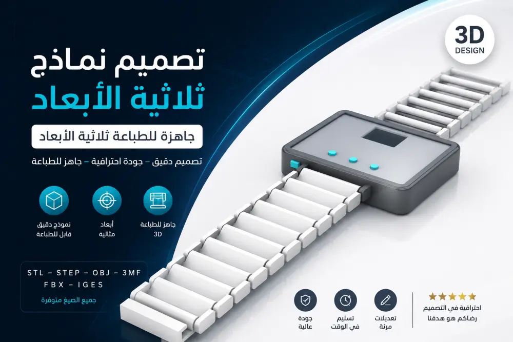 تصميم نماذج ثلاثية الأبعاد (3D) جاهزة للطباعة 3D Printing