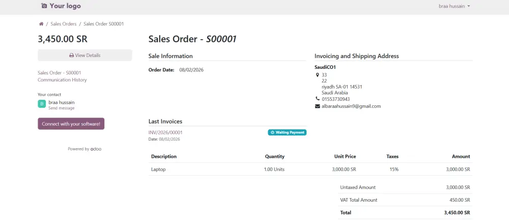 إعداد وتجهيز نظام Odoo المتكامل لإدارة المبيعات، المخازن، الحسابات، والمستخدمين