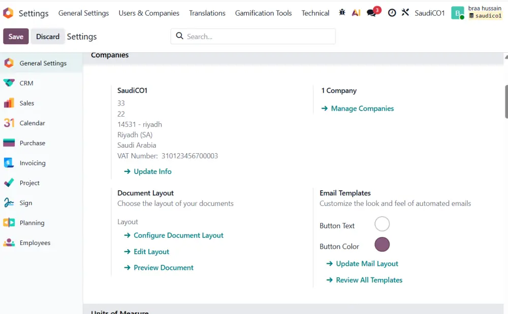 إعداد وتجهيز نظام Odoo المتكامل لإدارة المبيعات، المخازن، الحسابات، والمستخدمين