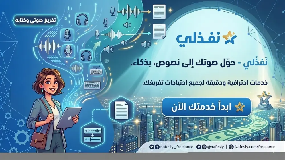 تفريغ ملفات صوتية وفيديوهات إلى نصوص Word بدقة واحترافية