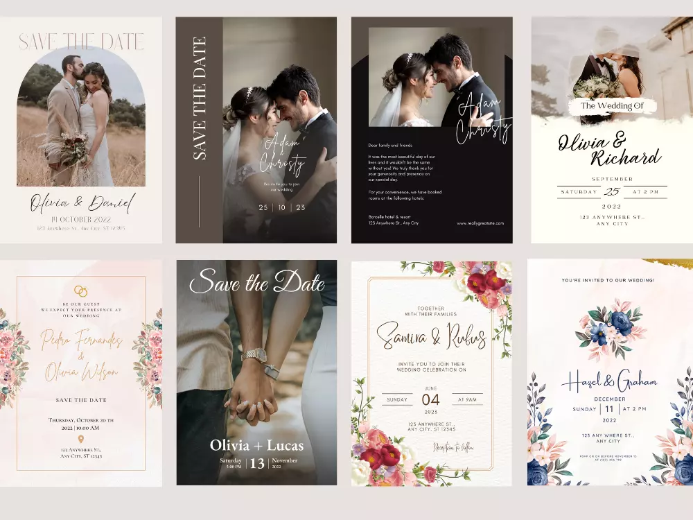 سأقوم بإنشاء دعوة زفاف أنيقة وشخصية ليومك الخاص